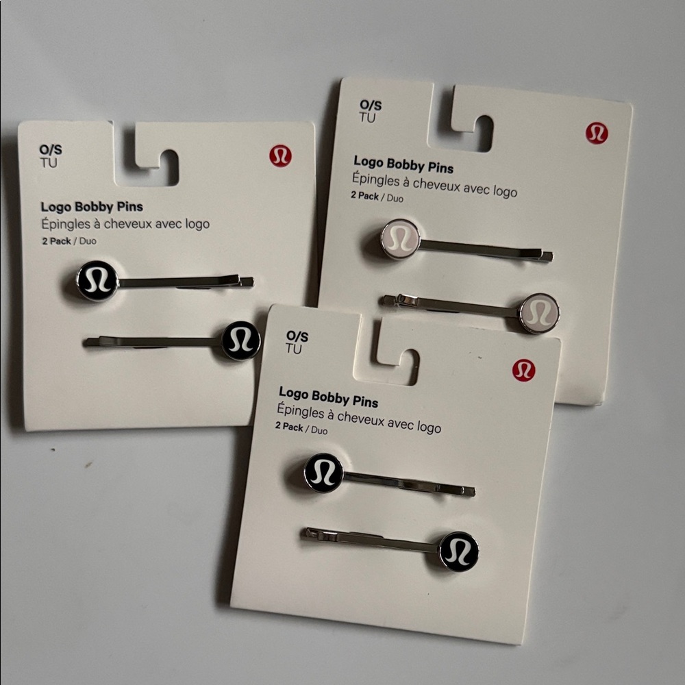 Lululemon Logo Bobby pins
Set of 3